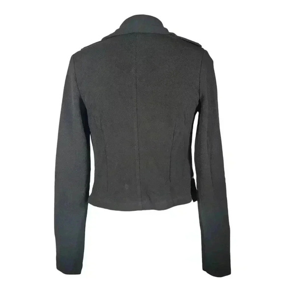 Alt. B Black Knit Moto Biker Motorcycle Jacket Size Small Grunge - Picture 3 of 14